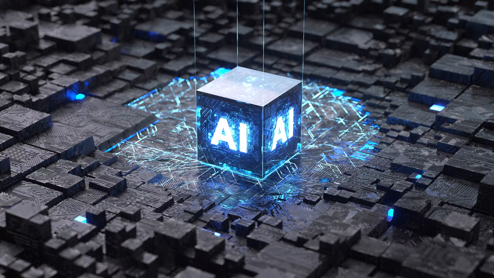 Abstract illustration of an AI processor