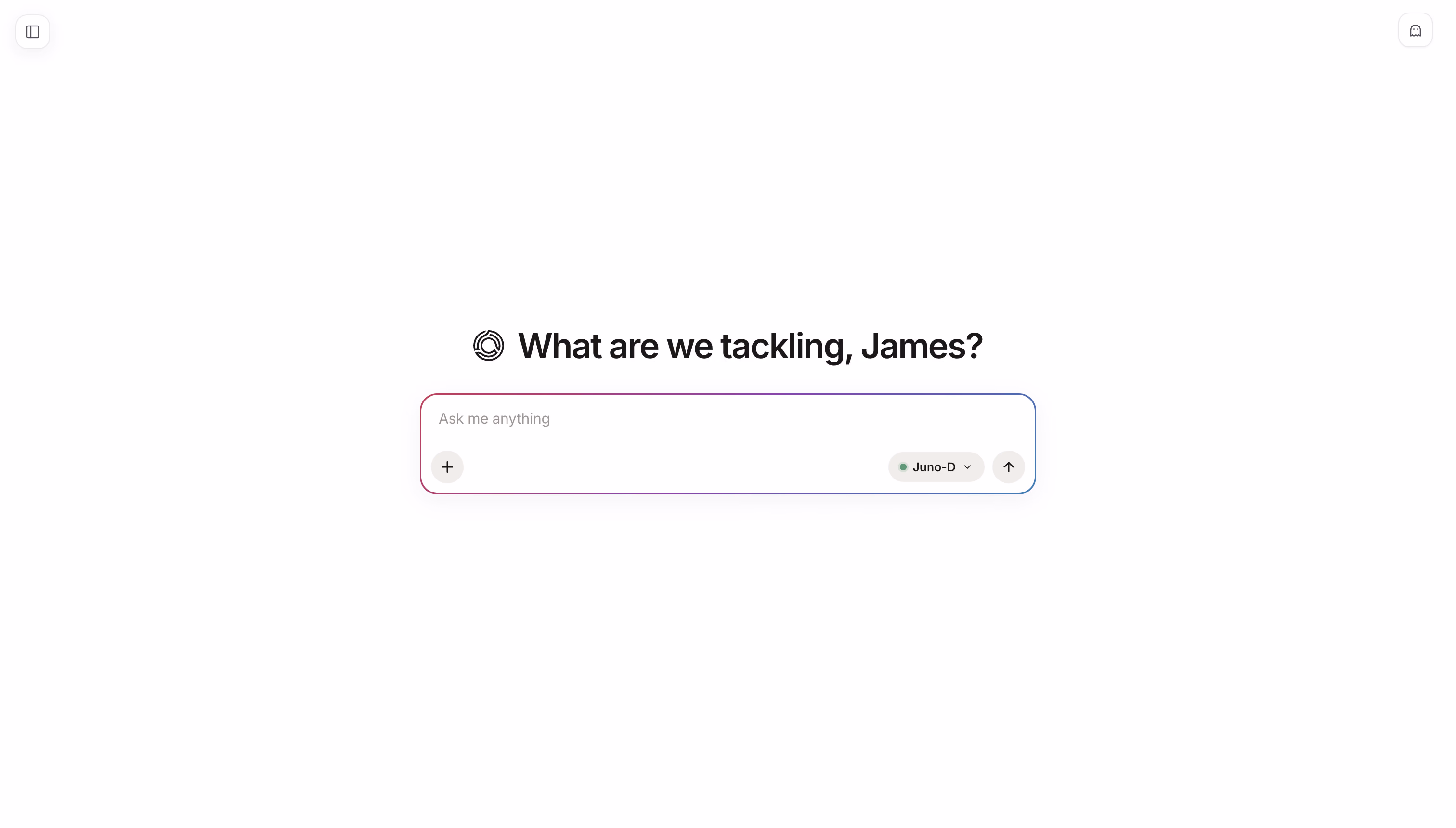 Locai App open and waiting for a question